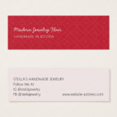 Modern Pattern Red Stud Earring Display Card (正面&裏面)