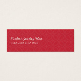 Modern Pattern Red Stud Earring Display Card