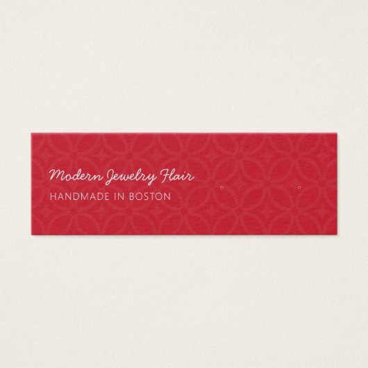 Modern Pattern Red Stud Earring Display Card (正面)