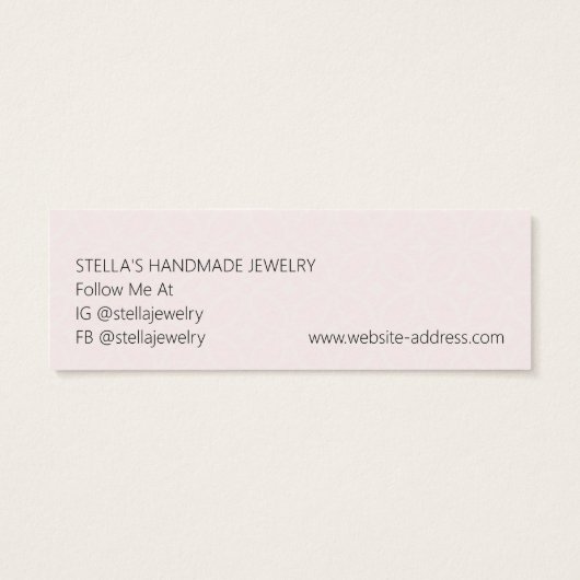 Modern Pattern Red Stud Earring Display Card (裏面)