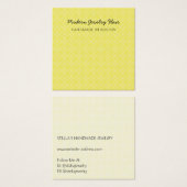 Modern Pattern Vivid Yellow Earring Display Card (正面&裏面)
