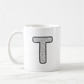 Modern Patterned Letter P Monogram Ceramic Mug コーヒーマグカップ (左)