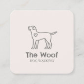 Modern Paw Print Dog Walker & Pet Sitter Business  スクエア名刺 (正面)