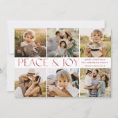 Modern Peace and Joy Photo Collage シーズンカード (正面)