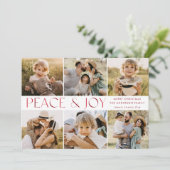 Modern Peace and Joy Photo Collage シーズンカード (スタンド正面)