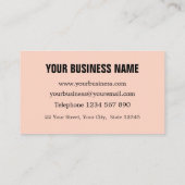 Modern Peach Appointment Card 名刺 (裏面)