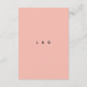 Modern Peach Editorial All Caps Enclosure Card エンクロージャーカード (裏面)