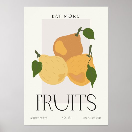 Modern Pear Kitchen Wall Art Food Market Series  ポスター (正面)
