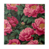Modern Peonies Ceramic Tiles For Cozy Interiors タイル (正面)