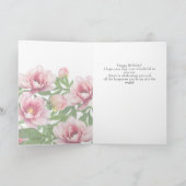 Modern Peony Birthday Card カード (内部)