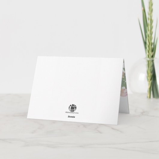 Modern Peony Birthday Card カード (裏面)