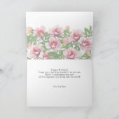 Modern Peony Birthday Card カード (内部)