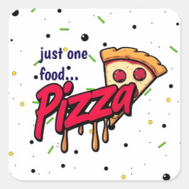 modern pepperoni cheesy food pizza lover slice スクエアシール