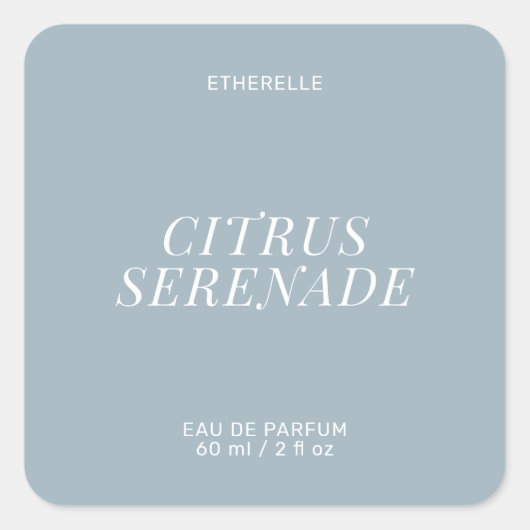 Modern perfume label elegant product sticker スクエアシール (正面)