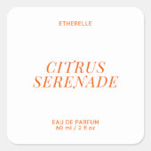 Modern perfume label elegant product sticker スクエアシール (正面)