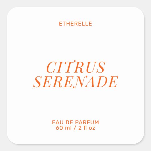 Modern perfume label elegant product sticker スクエアシール (正面)