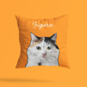 Modern Persian Cat Illustration | Add Name  クッション