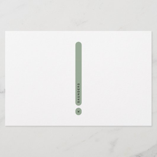 Modern Personal Stationery | 2-Column 便箋 (正面)