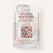 Modern Personal Trainer Fitness Influencer Photo バッジ (裏面)