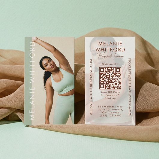 Modern Personal Trainer Fitness Influencer Photo 名刺