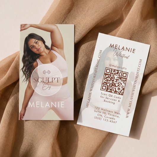 Modern Personal Trainer Fitness Influencer Photo 名刺