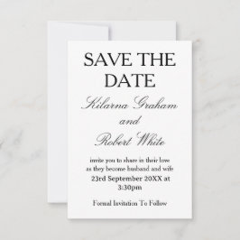 Modern Personalised Photo Wedding Save the Date セーブザデート