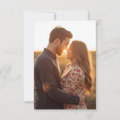 Modern Personalised Photo Wedding Save the Date セーブザデート (裏面)