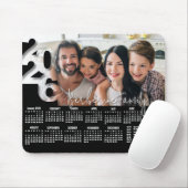 Modern Personalized 2026 Desk Calendar Photo Cute  マウスパッド (マウス)