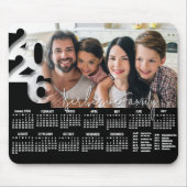 Modern Personalized 2026 Desk Calendar Photo Cute  マウスパッド (正面)