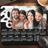 Modern Personalized 2026 Desk Calendar Photo Cute  マウスパッド