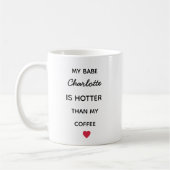 Modern Personalized Babe Coffee Mug コーヒーマグカップ (左)