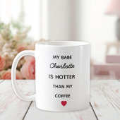 Modern Personalized Babe Coffee Mug コーヒーマグカップ