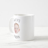 Modern Personalized Baby Photo Mug for Grandpa コーヒーマグカップ (正面左)