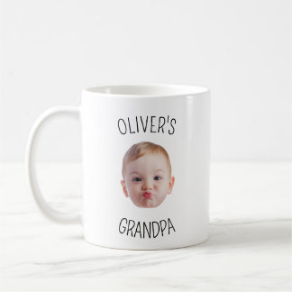 Modern Personalized Baby Photo Mug for Grandpa コーヒーマグカップ