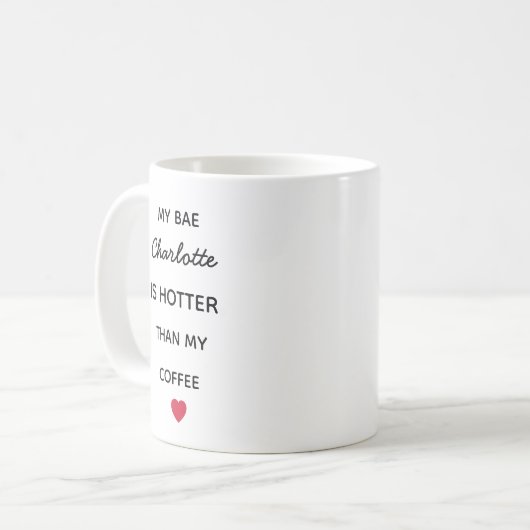 Modern Personalized Bae Coffee Mug コーヒーマグカップ (正面左)
