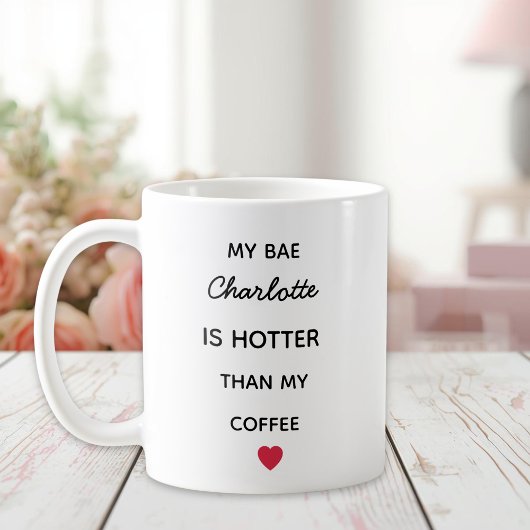 Modern Personalized Bae Coffee Mug コーヒーマグカップ