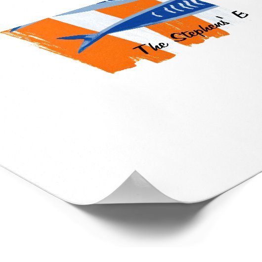 Modern Personalized Beach House ポスター (角)