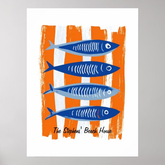 Modern Personalized Beach House ポスター (正面)