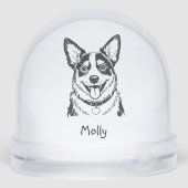 Modern Personalized Blue Heeler Dog Christmas (裏面)