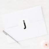 Modern Personalized Bold Monogram and Name ラウンドシール (封筒)