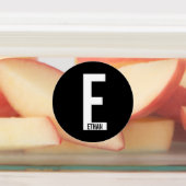 Modern Personalized Bold Monogram and Name Labels ラベル (貼付)