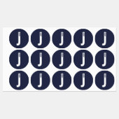 Modern Personalized Bold Monogram and Name Labels ラベル (シート)