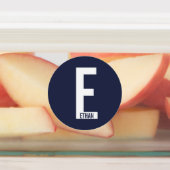 Modern Personalized Bold Monogram and Name Labels ラベル (貼付)