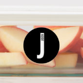 Modern Personalized Bold Monogram and Name Labels ラベル (貼付)