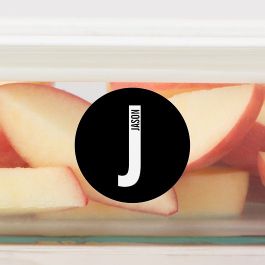 Modern Personalized Bold Monogram and Name Labels ラベル (貼付)