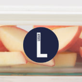 Modern Personalized Bold Monogram and Name Labels ラベル (貼付)