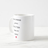 Modern Personalized Boyfriend Coffee Mug コーヒーマグカップ (正面左)