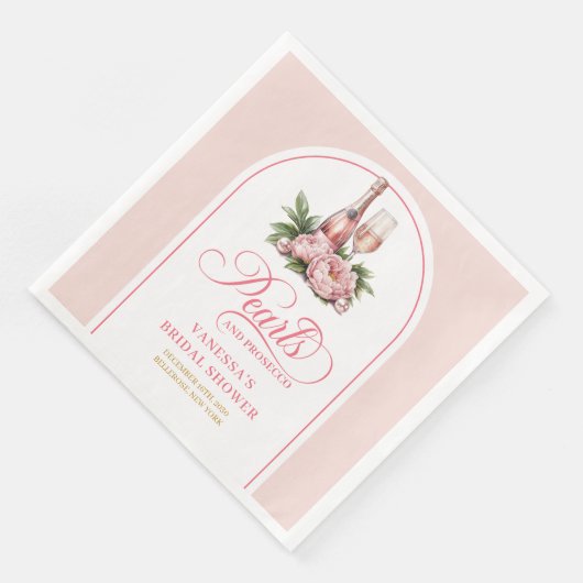Modern Personalized Bridal Napkin Watercolor (コーナー)