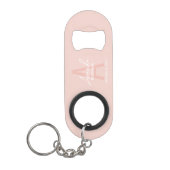 Modern Personalized Bridesmaid's Monogram and Name キーホルダー栓抜き (正面)