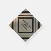 Modern Personalized Brushed Metal Happy New Years スタンダードカクテルナプキン (角)